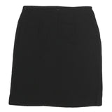 MAX MARA Womens Black Mini Polyester Plain Skirt UK 14 Classic Formal