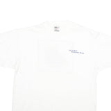 ONEITA Mens White XL Graphic T-Shirt Short Sleeve Crew Neck Cotton Casual