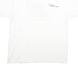 ONEITA Mens White XL Graphic T-Shirt Short Sleeve Crew Neck Cotton Casual