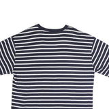 GAP Womens Navy Blue & White Striped Modern T-Shirt 2XL Short Sleeve Crew Neck