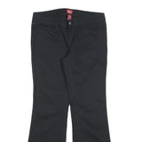 DICKIES Womens Black Cotton Blend Regular Fit Flared Trousers W32 L30