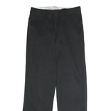 DICKIES Mens Polyester Blend Black Classic Straight Trousers W32 L32 Workwear