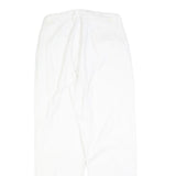 TARAZZIA Womens Cotton Blend White Regular Fit Straight Leg Trousers W28 L28