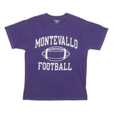 CHAMPION Mens Purple Montevallo Football Graphic T-Shirt M Short Sleeve Crew