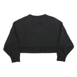 PUMA Womens Black Crew Neck M Cropped Sweatshirt Casual Sportswear