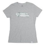 RUSSELL ATHLETIC Womens Grey Bruins Ponderosa Graphic T-Shirt L Short Sleeve
