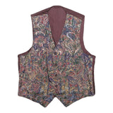 NEW FAST Mens Multicoloured Abstract Pattern Button Viscose Jacket S