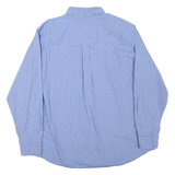 CHAPS Mens Blue Check Shirt 2XL Cotton Blend Button-Down Collar Casual Wear