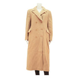 PENDLETON Womens Beige Wool Long Sleeve Button Coat L Plain Stylish Warm