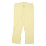 LEE Womens Regular Fit Yellow Cotton Blend Denim Jeans W30 L29 Zip Pocket
