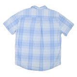 TOMMY HILFIGER Mens Blue & White Check Shirt XL Short Sleeve Casual Summer
