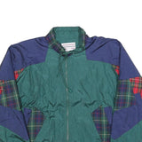 WESTBOUND Womens Green & Blue Tartan Colourblock Zip Jacket S Polyester Stylish
