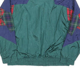 WESTBOUND Womens Green & Blue Tartan Colourblock Zip Jacket S Polyester Stylish