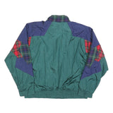 WESTBOUND Womens Green & Blue Tartan Colourblock Zip Jacket S Polyester Stylish