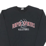Mens Black Rapid Spikers Volleyball Crew Neck S Cotton Sweatshirt Pullover
