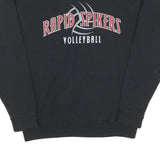 Mens Black Rapid Spikers Volleyball Crew Neck S Cotton Sweatshirt Pullover