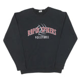 Mens Black Rapid Spikers Volleyball Crew Neck S Cotton Sweatshirt Pullover
