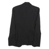 ZARA WOMAN Womens Black Wool Blend Blazer Jacket S Button Formal Tailored