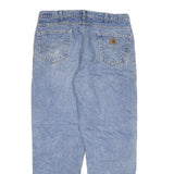 CARHARTT Mens Relaxed Blue Denim Light W36 L32 Zip Jeans Casual Workwear