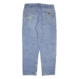CARHARTT Mens Relaxed Blue Denim Light W36 L32 Zip Jeans Casual Workwear