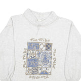 NEW FAST Mens Grey Fun Tribe Crew Neck M Cotton Blend Pullover Sweatshirt