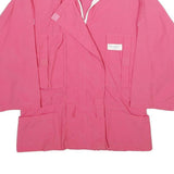 CREATION MANOR Womens Pink Jacket L Zip Plain Casual Lightweight