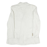 ZARA Womens White Double Breasted Jacket M Polyester Blend Button Closure