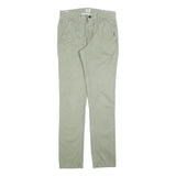 TIMBERLAND Mens Cotton Blend Slim Straight Trousers Sage Green W30 L32 Casual