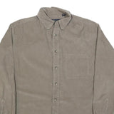 CASUALS Mens Beige Cotton Blend Button Down Shirt M Classic Fit Casual Wear