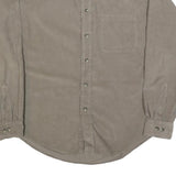 CASUALS Mens Beige Cotton Blend Button Down Shirt M Classic Fit Casual Wear