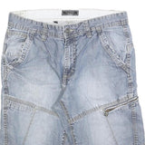 CANDA Mens Blue Denim Casual Shorts M W32 Cotton Blend Comfortable