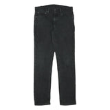 LEVI'S Mens Slim Black Denim Jeans Cotton Blend W30 L31 Classic Zip Closure