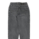 LEVI'S Womens Regular Fit Black Denim Jeans W28 L29 Classic Cotton Blend Zip