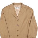 NEW YORK Womens Beige Wool Blend Blazer Jacket S Button Classic Plain