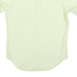 IMPACT Mens Off White Shirt M Polyester Blend Casual Button Short Sleeve