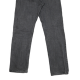 WRANGLER Mens Regular Fit Black Denim Jeans W30 L32 Classic Zip Closure