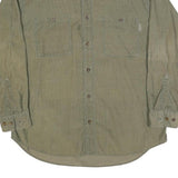 WOOLRICH Mens Green Plain Shirt L Cotton Blend Casual Button Down Long Sleeve
