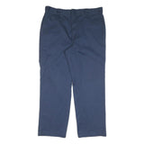 DICKIES Mens Cotton Navy Regular Fit Straight Leg Trousers W38 L30 Workwear