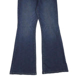 CELEBRITY PINK Womens Regular Fit Flared Denim Dark Wash Jeans W28 L32 Braided