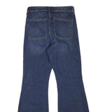 CELEBRITY PINK Womens Regular Fit Flared Denim Dark Wash Jeans W28 L32 Braided