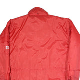 US BASIC Mens Red Polyester Blend Zip Jacket L Plain Long Sleeve Casual Outdoor
