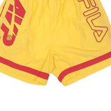 FILA Mens Yellow & Red Casual Shorts L W28 Lightweight Comfortable