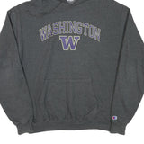 CHAMPION Mens Grey Washington Hoodie L Cotton Blend Pullover Sweatshirt