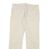 FRED PERRY Mens Cotton Blend Beige Regular Fit Straight Leg Trousers W34 L28