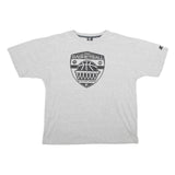 STARTER Mens Grey Basketball Graphic T-Shirt XL Short Sleeve Crew Neck Cotton