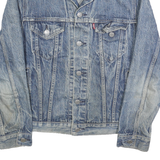 LEVI'S Mens Blue Denim Cotton Button Jacket XS Classic Fit San Francisco Patch