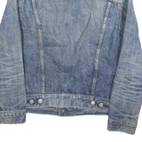 LEVI'S Mens Blue Denim Cotton Button Jacket XS Classic Fit San Francisco Patch