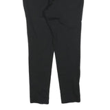 LAUREN RALPH LAUREN Womens Black Slim Leg Trousers W30 L27 Faux Leather Paneled