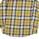 REDHEAD Mens Yellow & Navy Check Shirt XL Casual Cotton Blend Long Sleeve Button