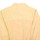 Mens Beige Cotton Blend Sweatshirt L Button Neck Casual Pullover Lightweight